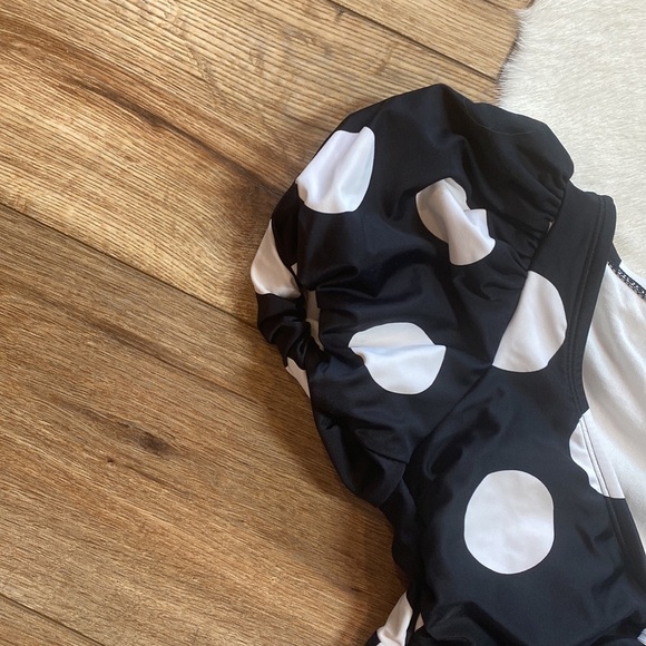 Tabitha Brown for Target one-piece swimsuit featuring a mixed pattern design - Picture 7 of 9